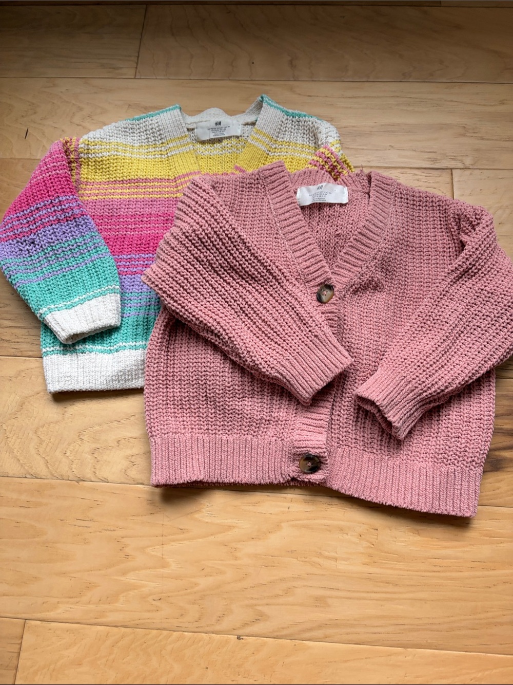 H&M Dusty Pink Chunky Knit Cardigan - Girls